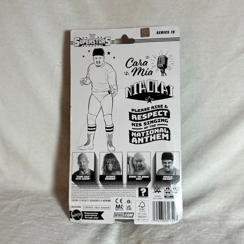 WWE Superstars‎ Series 15 NIKOLAI VOLKOFF Wrestling Action Figure New And Sealed